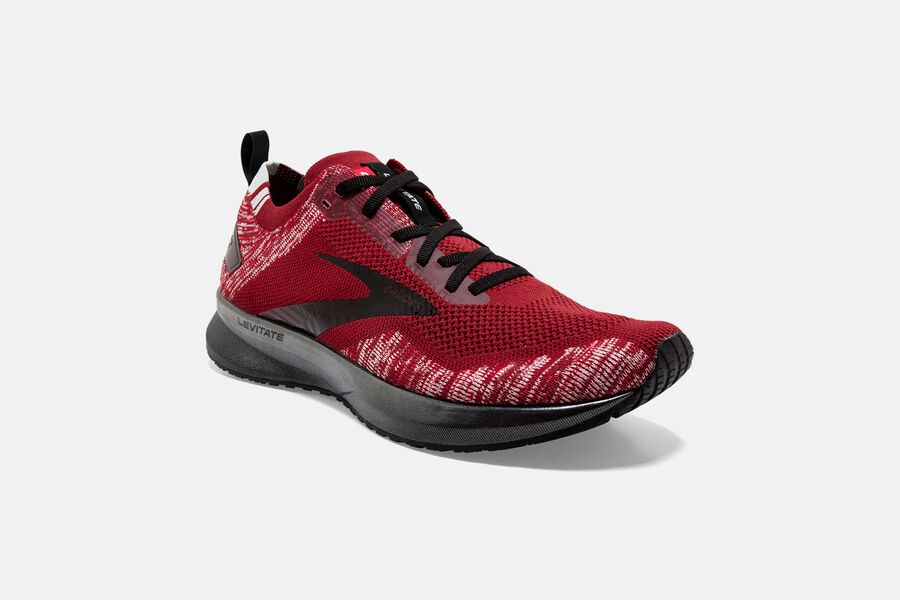 Brooks Levitate 4 Road Running Shoes Mens Red/Grey/Black 092438-EUV